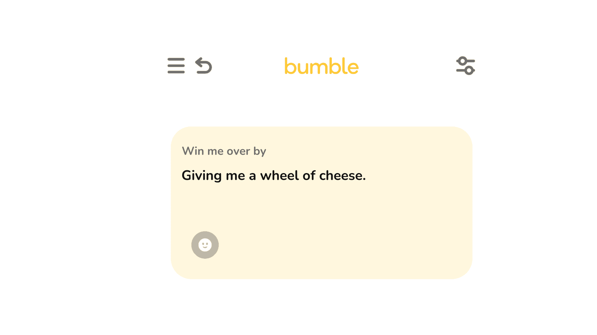 “Win me over by” prompt on Bumble — 83 playful answers - RizzBio