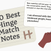 120 Best Hinge Note Examples That Your Matches Will Love
