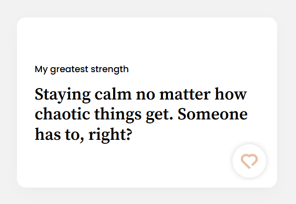 My greatest strength My greatest strength