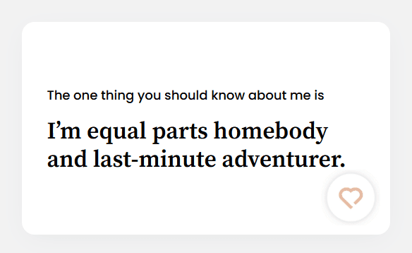 the one thing you should know about me is