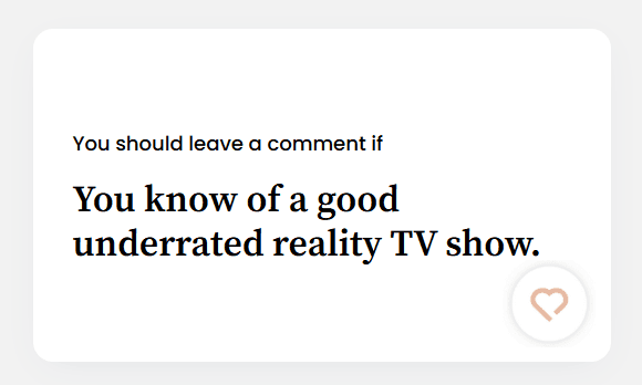 You should leave a comment if