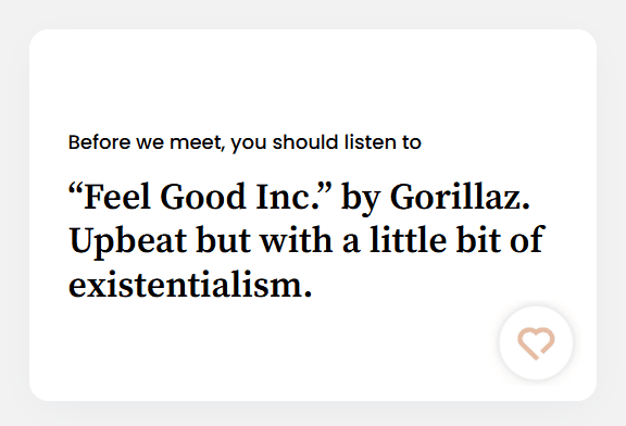 “Feel Good Inc.” by Gorillaz. Upbeat but with a little bit of existentialism.

