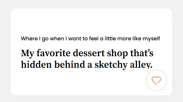 my favorite dessert shop