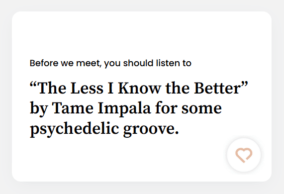 “The Less I Know the Better” by Tame Impala for some psychedelic groove.