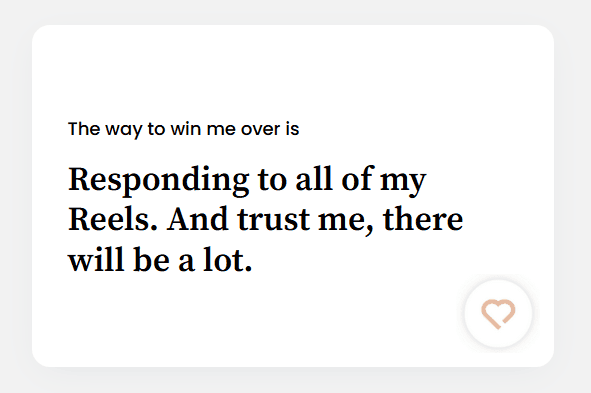 The way to win me over is