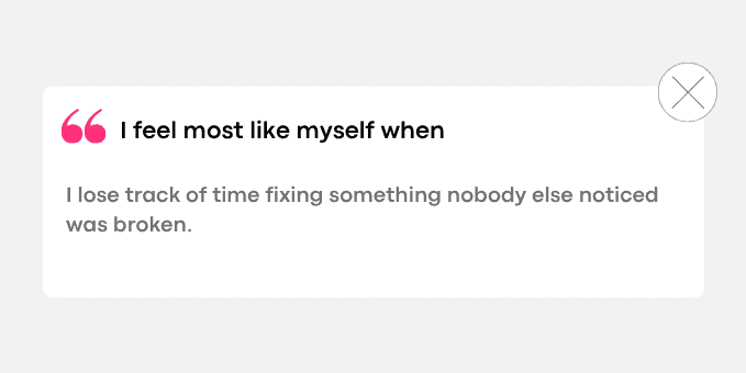 I feel most like myself when