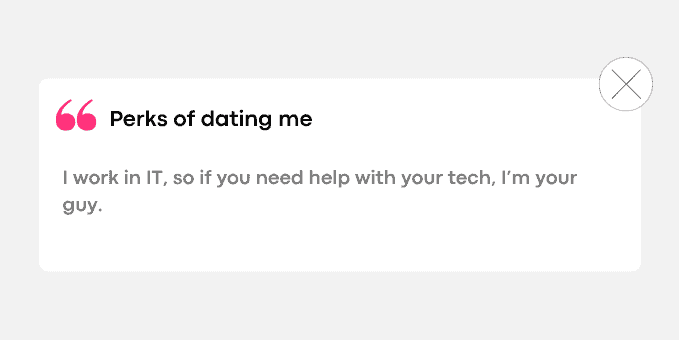 Perks of dating me