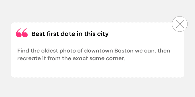 Find the oldest photo of downtown Boston we can, then recreate it from the exact same corner.