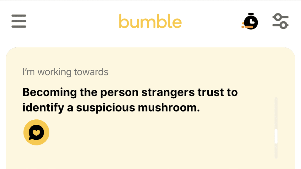 1. Becoming the person strangers trust to identify a suspicious mushroom.