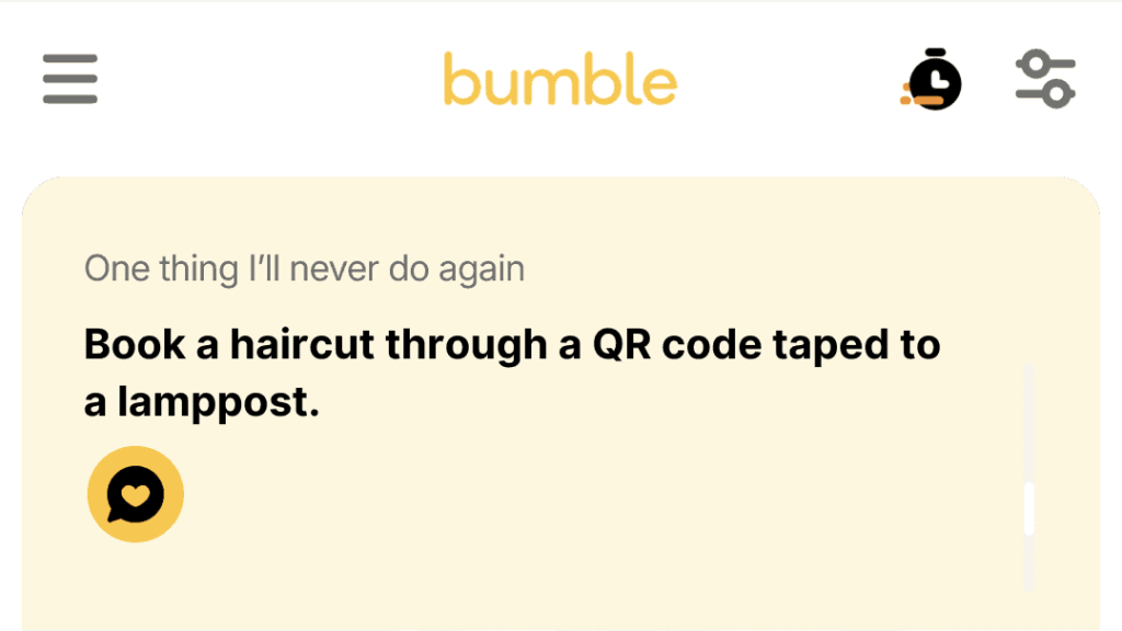 1. Book a haircut through a QR code taped to a lamppost.