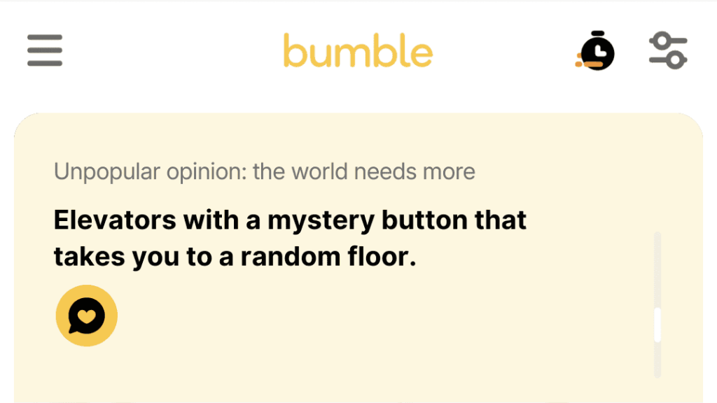 2. Elevators with a mystery button that takes you to a random floor.