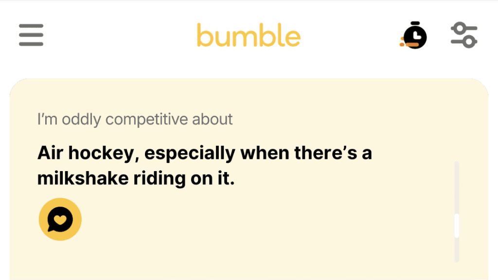3. Air hockey, especially when there’s a milkshake riding on it.