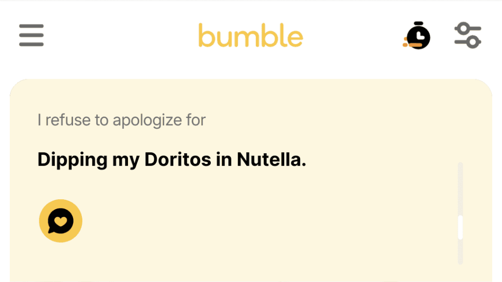 3. Dipping my Doritos in Nutella.