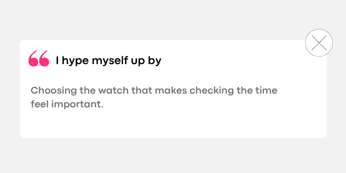 Choosing the watch that makes checking the time feel important.