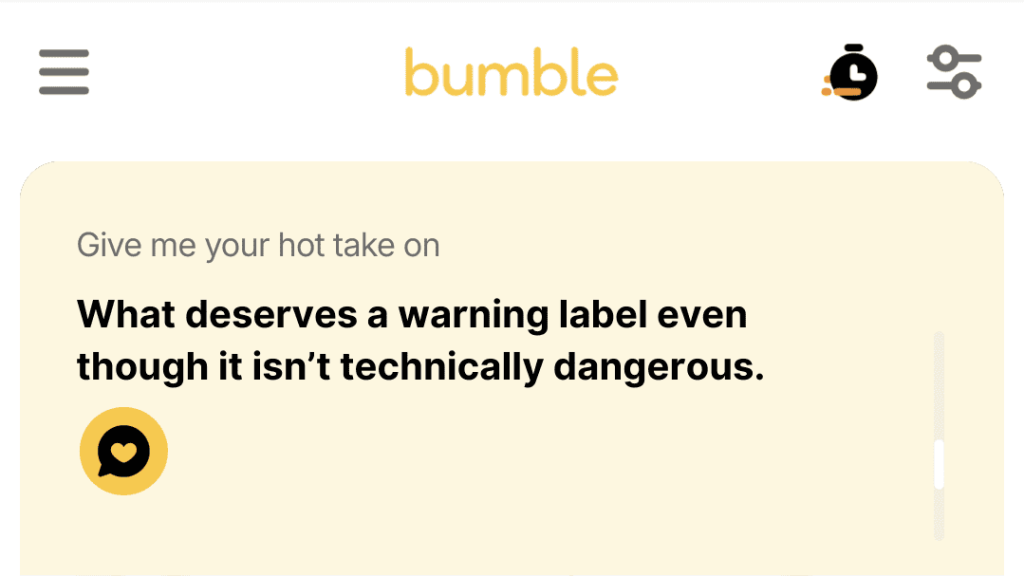 What deserves a warning label even though it isn’t technically dangerous.