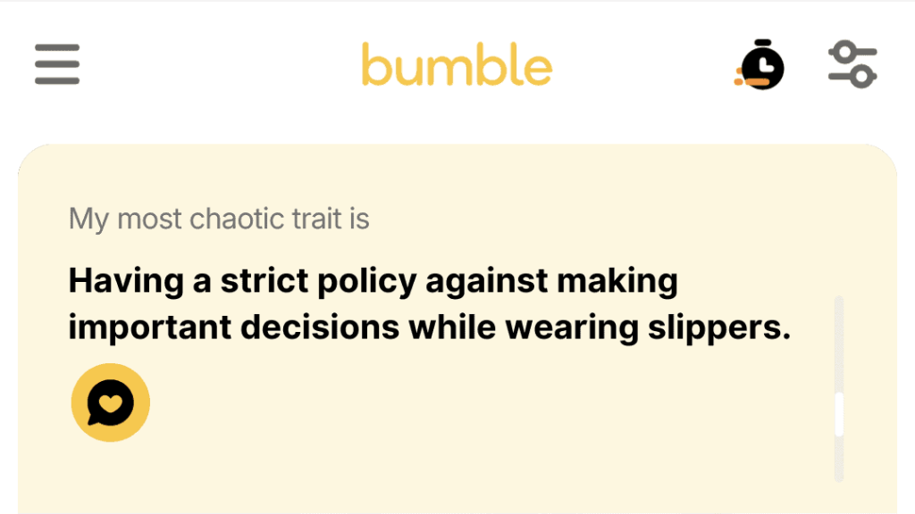 2. Having a strict policy against making important decisions while wearing slippers.